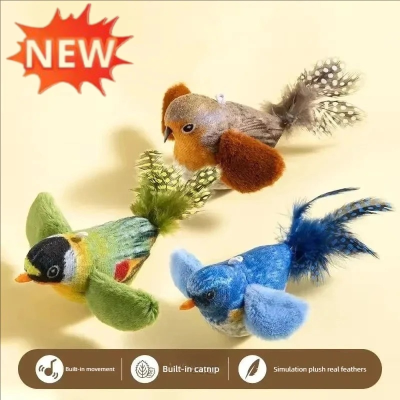 Power Tools Cat - Simulation Bird Interactive Cat Toys Electric