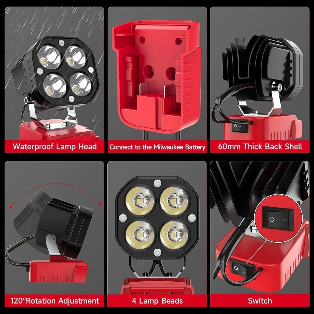 6500K, 6000LM Job Site Lightin - Power Tools Construction review and price