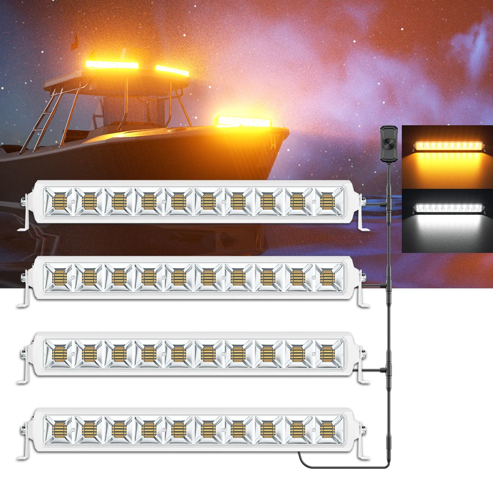 Dual Color Led Light Bar 4PCS  - Power Tools Yellow Color review and price